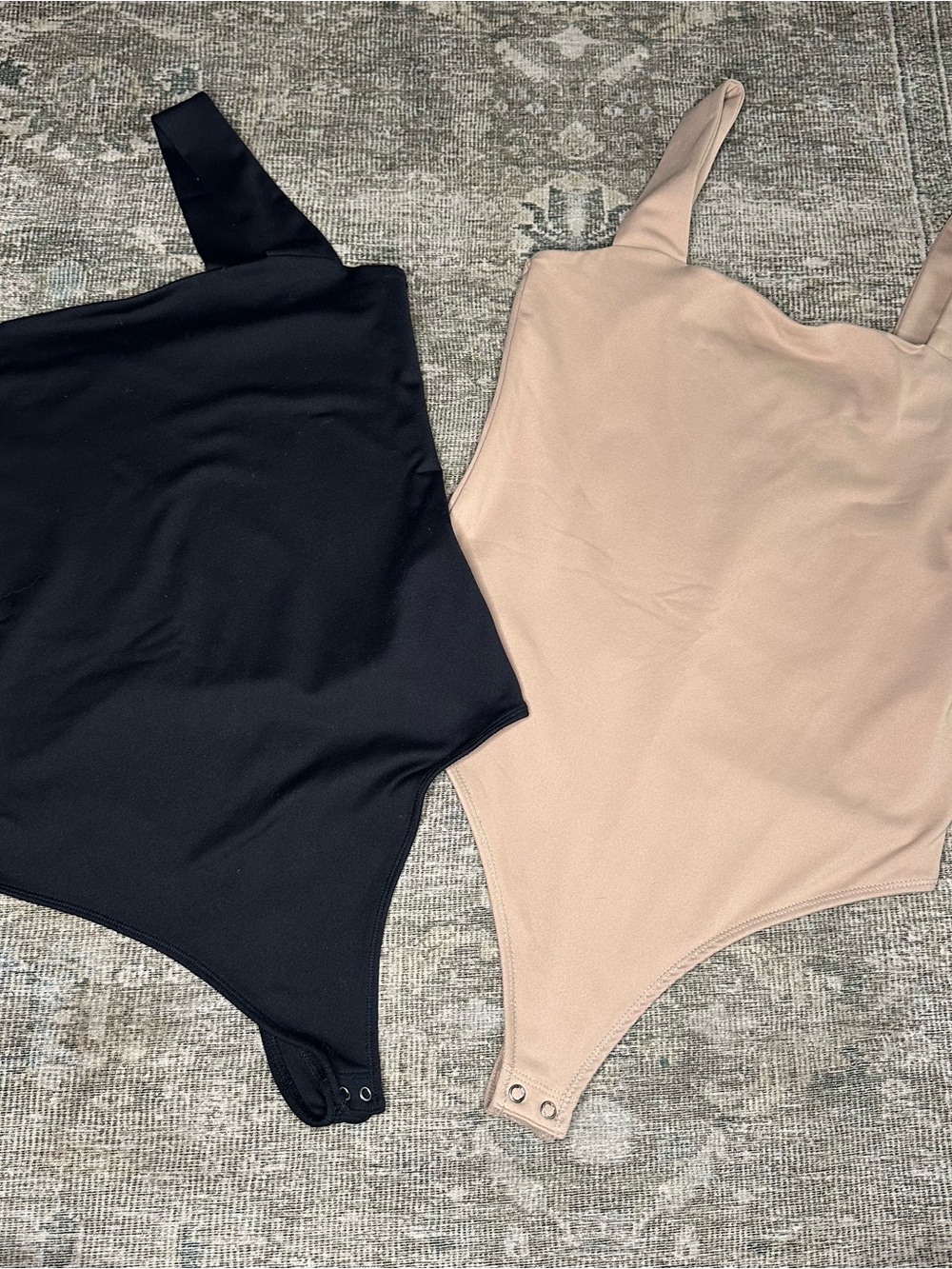 Abercrombie And Fitch Set Of 2 Bodysuits Black And Tan Size Medium